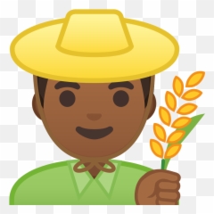 Happy Farmer Transparent Png Clipart Free Download - Emoji