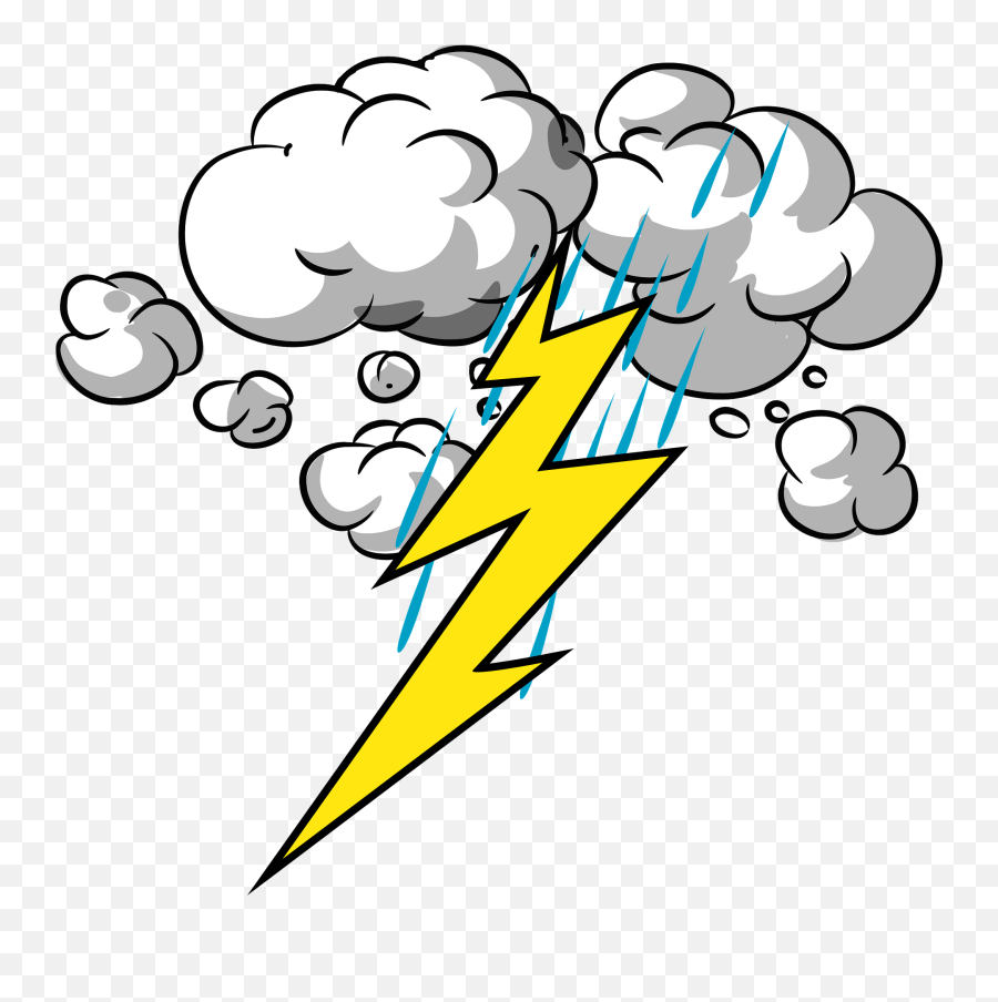 Thunderstorm Weather Clipart - Thunderstorm Clipart Emoji,Weather Emojis