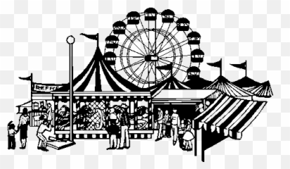 Free Amusement Park Clipart Black And White Download - Carnival In Emoji