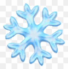 Emoji Snowflake Snow Snowing Blue - Snowflake Emoji Black Background,Snowflake Emoji