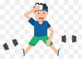 Man Tired After Workout Cartoon - Work Out Cartoon Png Emoji,Sweat Emoji Text