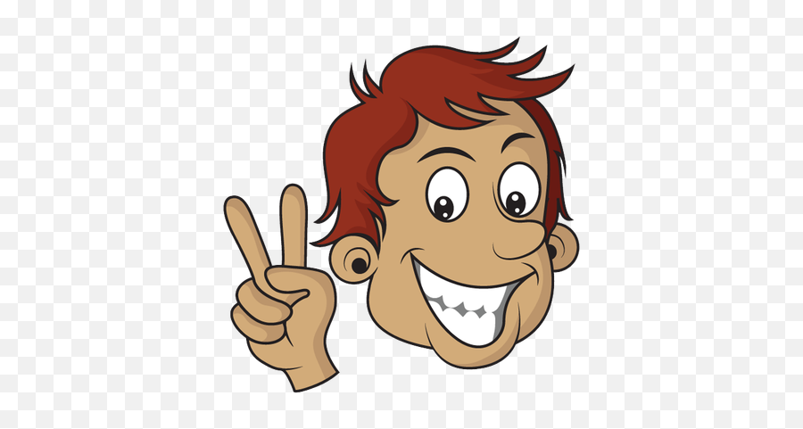 Crazy Raj Emoji - Cartoon Peace Sign With Fingers,Rare Emoji