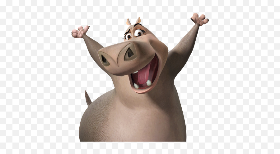 Madagascar Emoji - Glory Madagascar,Hippo Emoji