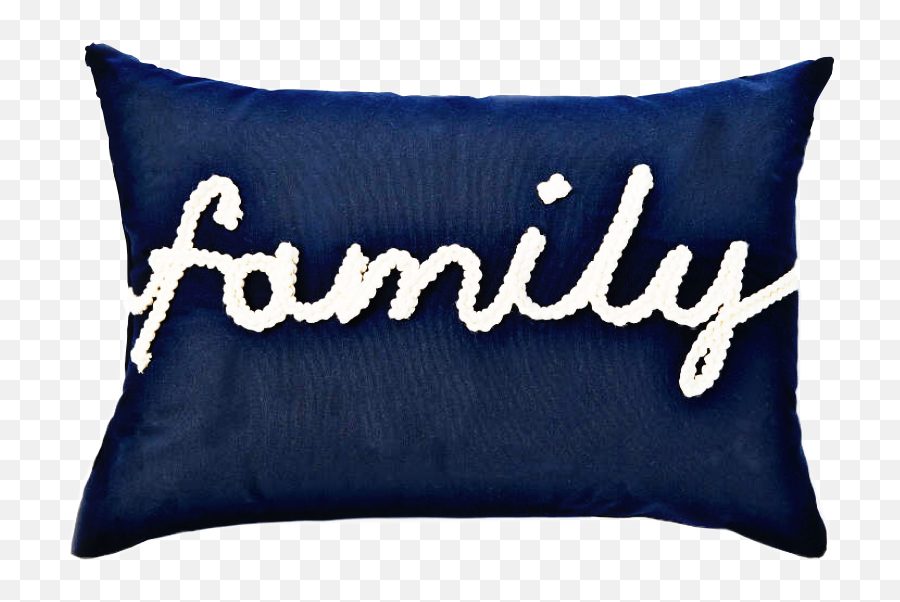 Navy Blue White Family Pillow Decor - Cushion Emoji,Blue Emoji Pillow