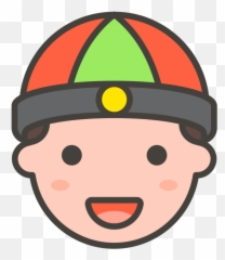 Download Hd Man With Chinese Cap Emoji - Princess And Prince Icon Png,Cap Emoji
