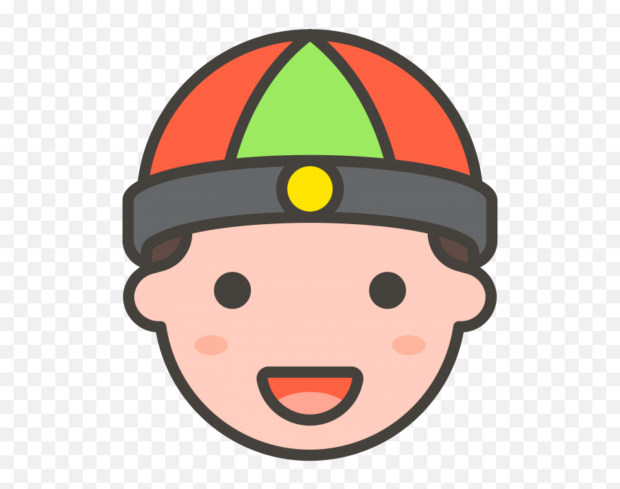 Download Hd Man With Chinese Cap Emoji - Princess And Prince Icon Png,Cap Emoji