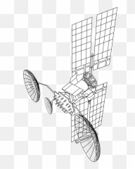 Satellite Drawing Vector Clipart Image - Technical Emoji
