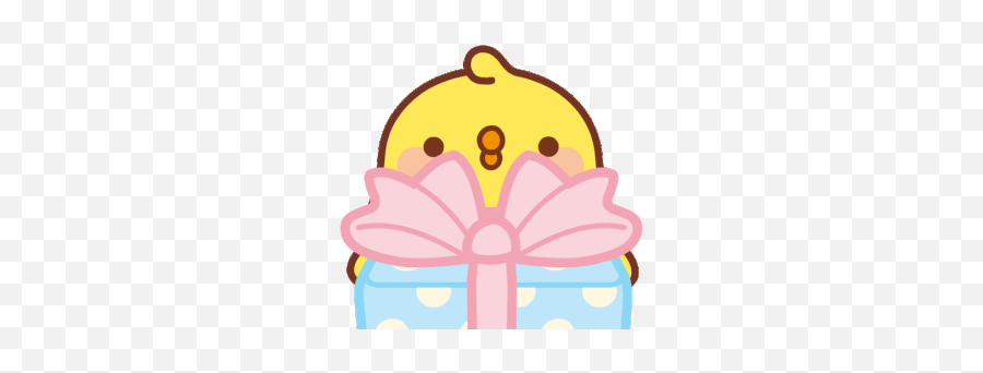 Gift Gifting Gif - Piu Piu Molang Bunny Gif Emoji,Present Emoji