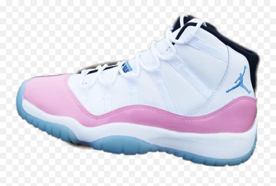 Jordan Pink Blue White Shoes Outfit - Sneakers Emoji,Emoji Shoes Jordans