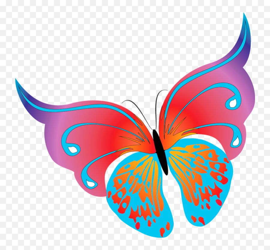Free Butterfly Png Transparent Download Free Clip Art Free - Purple Butterfly Flower Clip Art Emoji,Butterfly Emoji Android