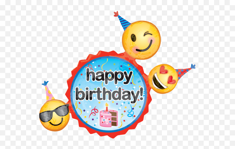 3361302 - Convergram Happy Birthday Emoji Balloons,Happy Birthday Emoticons