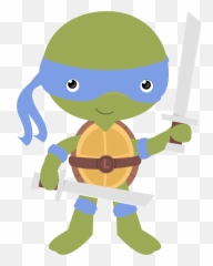 Number 3 Clipart Three Turtle Number 3 - Ninja Turtles Cute Png Emoji,Ninja Cat Emoji