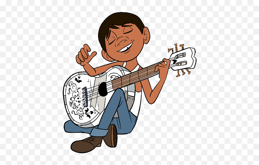 Playing Guitar Clipart Png - Cartoon Play Guitar Png Emoji,Guitar Emoji Png