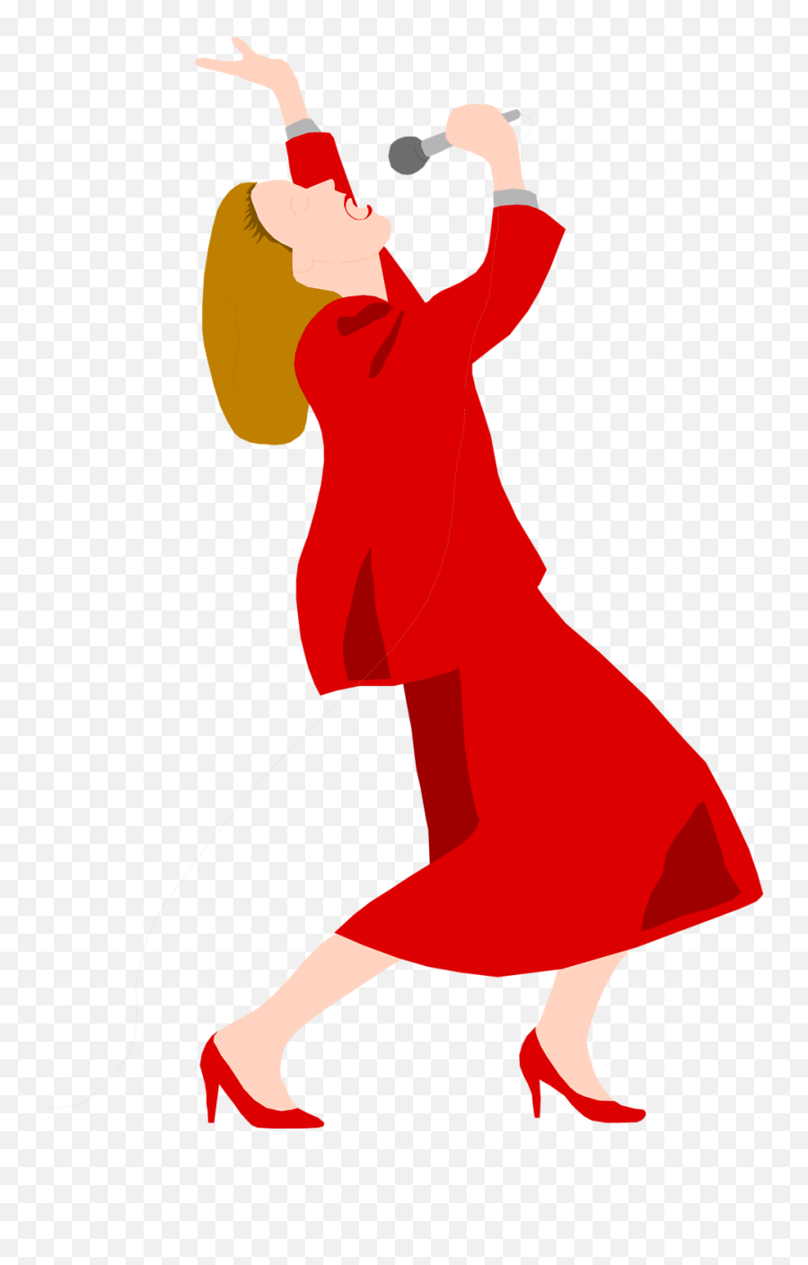 Free Girl Singing Png Download Free Clip Art Free Clip Art - Transparent Singing Clipart Emoji,Red Dress Dancer Emoji