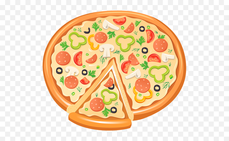 Comida Frutas Bebidas Etc Clip Art Food Illustrations - Clip Art Pizza Png Emoji,Salami Emoji