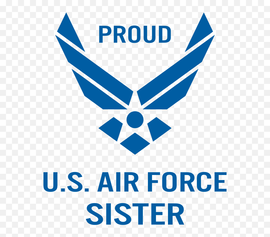Proud Us Air Force Sister Logo Free Svg File - Svgheartcom Air Force Symbol Emoji,Sister Emoji
