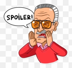 Incredible Stan Lee Stickers - Bye Emoji