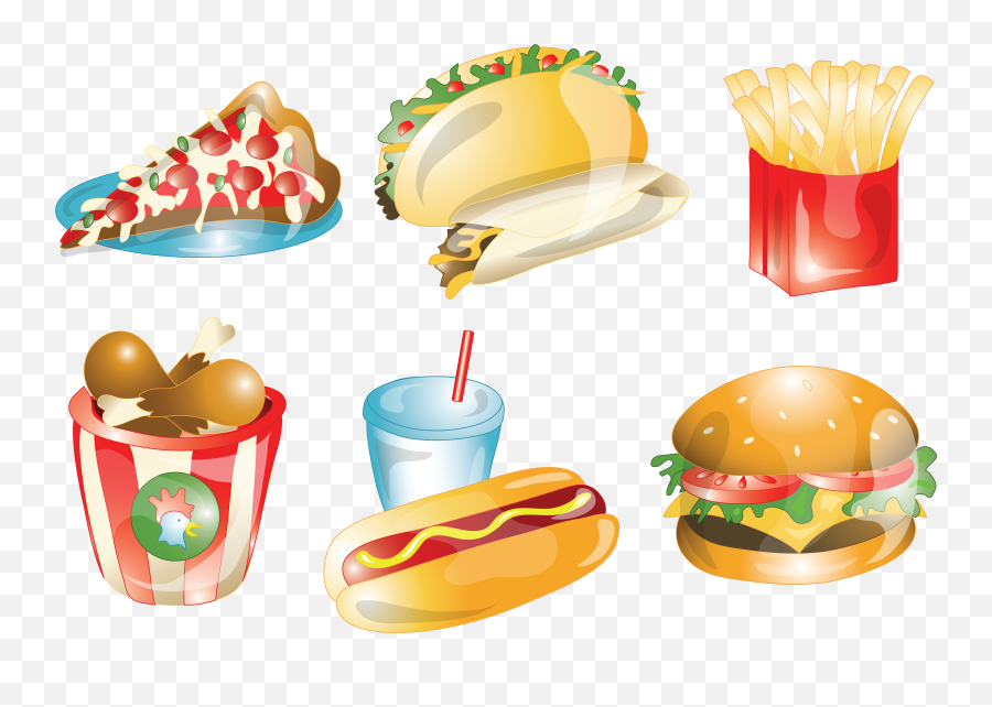 Transparent Vector Fast Food Clipart - Fast Food Vector Emoji,French Fries Emoji