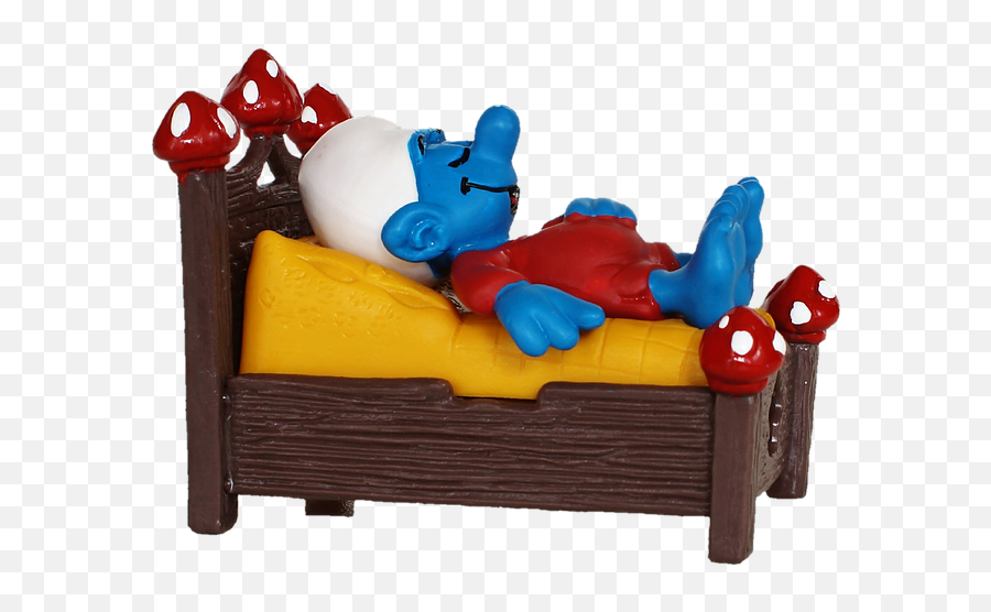 Smurf Bed Sleep - Portable Network Graphics Emoji,Sleeping Emoji Pillow