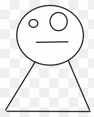 Wacko Emoticon - Line Art Emoji