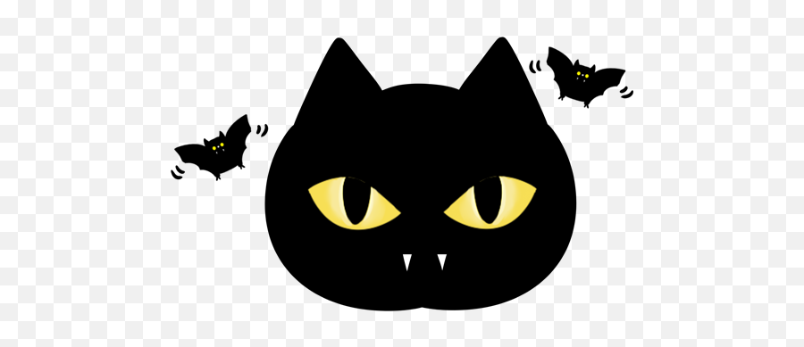 Emoji Bat Halloween Freetoedit - Black Cat,Emoji Bat