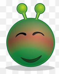 Smiley Green Alien Red - Alien And Sedition Act Clipart Emoji,(y) Emoticon