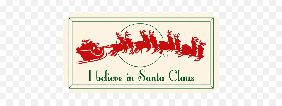 Vintage Santas Sleigh - Transparent Santa On Sleigh Png Emoji,Santa Sleigh Emoji
