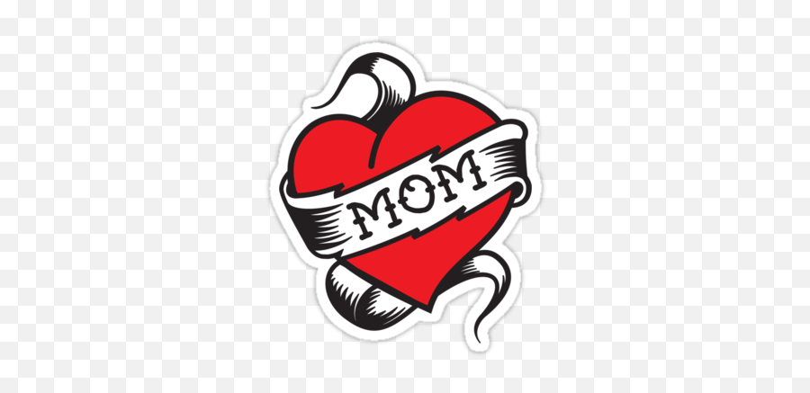 Mom Tattoo Stickers By Laundryfactory Redbubble Laundry - Love Mom Tattoo Png Emoji,Laundry Emoji