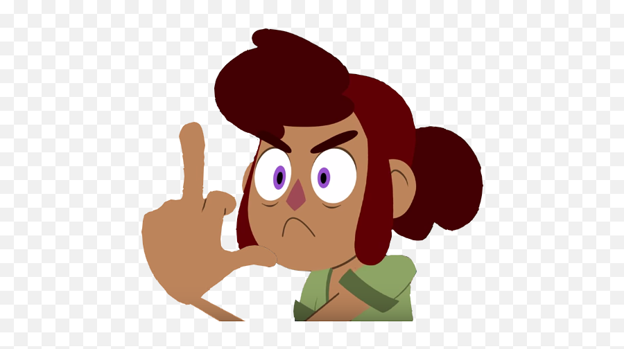 Gwen Middle Finger Emoji - Cartoon,Mochi Emoji