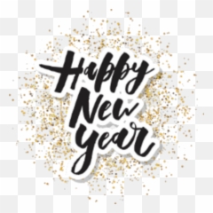 2019 Happy New Year Text happy - Calligraphy Emoji
