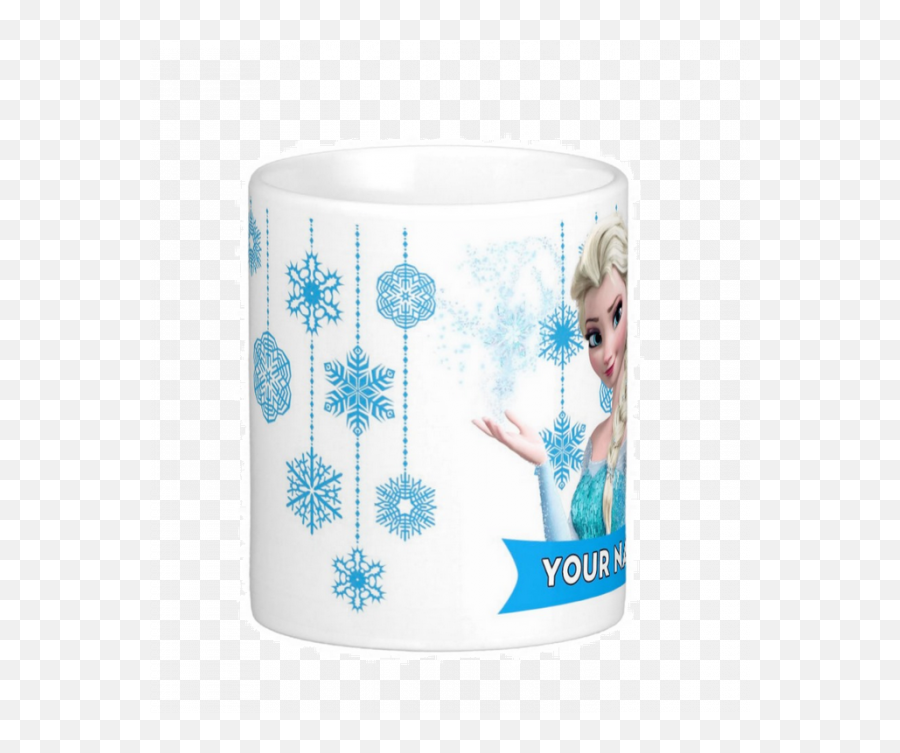Personalized Frozen Elsa Plastic Kids Mug 11oz 2 - Circle Emoji,Emoji Frozen