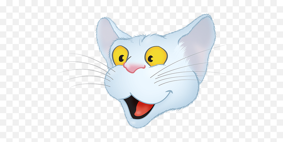 White Cat Emoji - Cat Yawns,White Cat Emoji