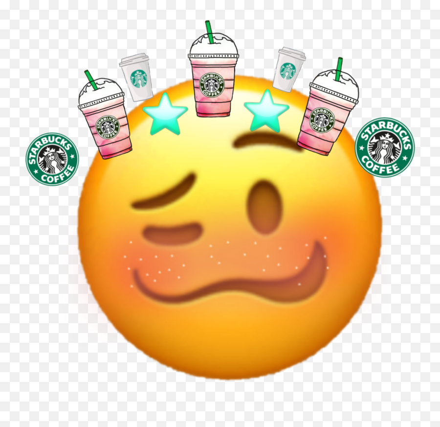 Emoji Starbucks Sticker - Smiley,Starbucks Emoticon