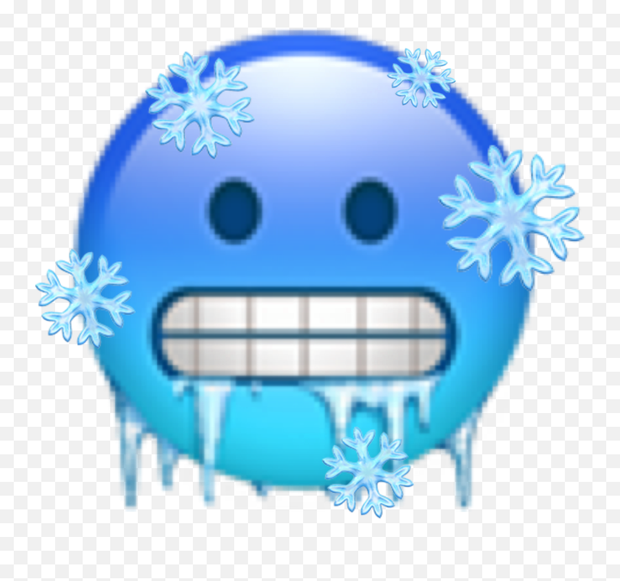 Cold Freezing Emoji Sticker - Cold Emoji Transparent Background - free