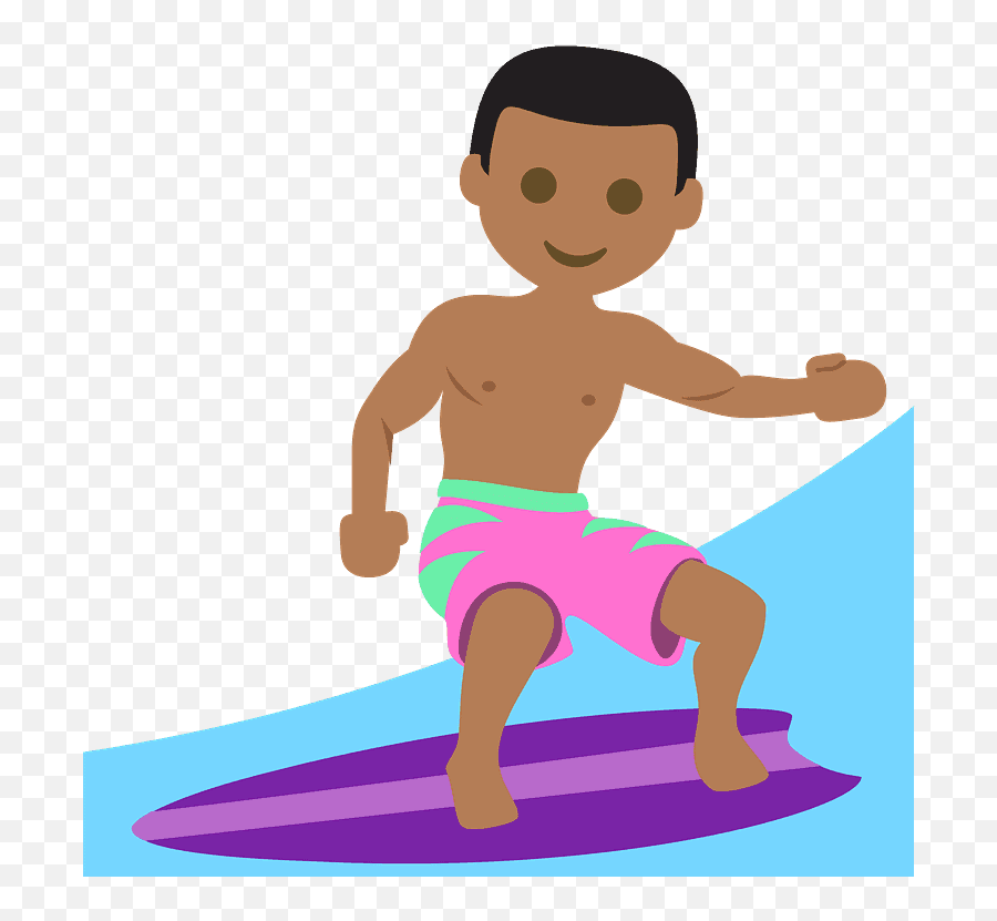 Person Surfing Emoji Clipart - Boy,Shorts Emoji