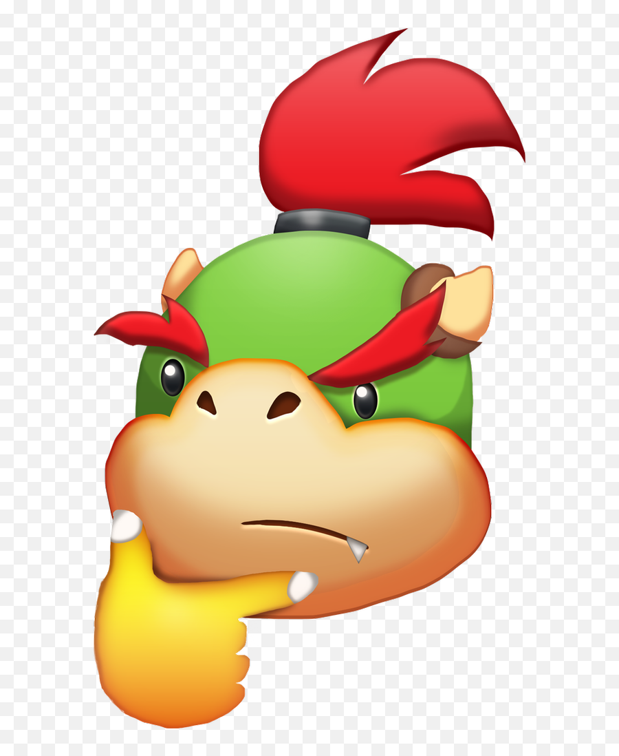 Bowser Jr Thinking - Bowser Jr Mario Rabbids Emoji,Mario Emoji