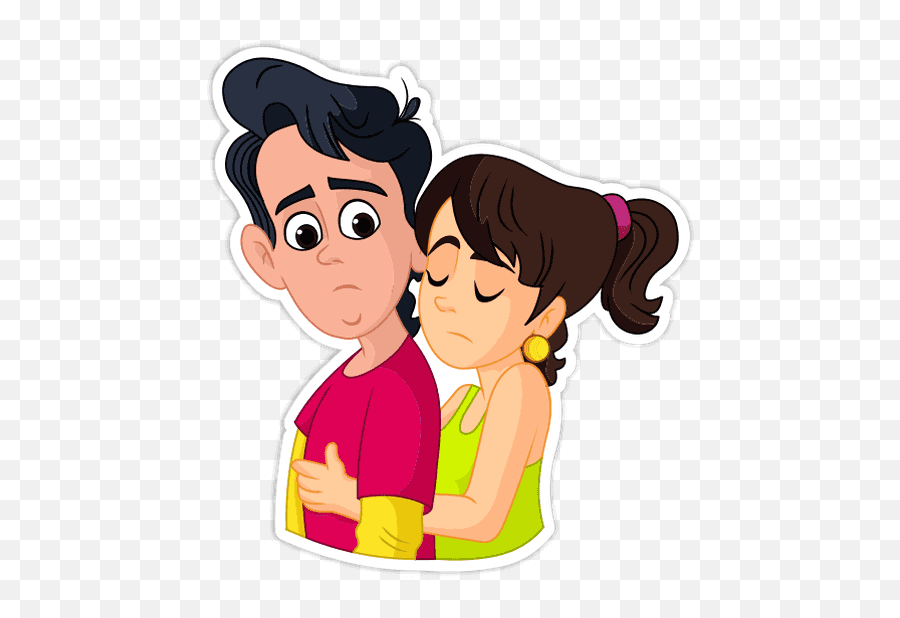 Things Couple Do - Sad Couple Sticker Png Emoji,Muah Emoji