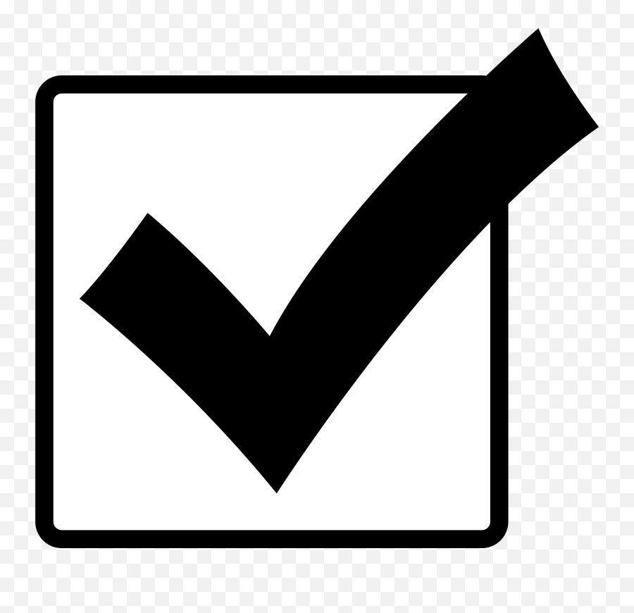 Black Check Mark In Free Clip Art - Check Box Clip Art Emoji,Check Box Emoji