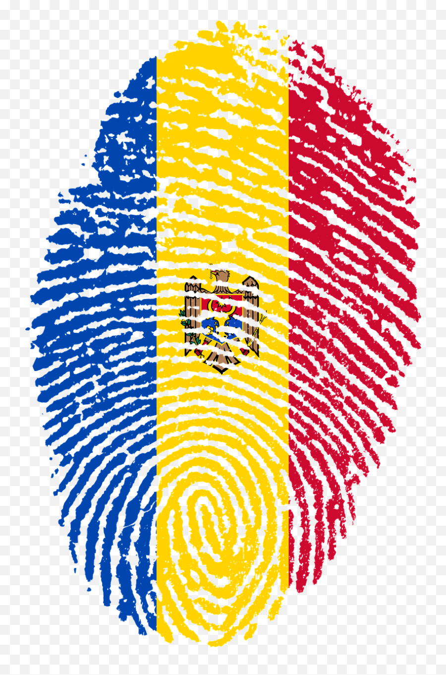 Moldova Flag Fingerprint Country Pride - Uae Flag Fingerprint Emoji,Moldova Flag Emoji