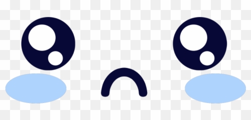 Kawaii - Anime Sad Eye Emoji,Blue Sad Face Emoji