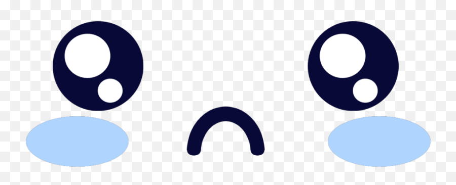 Kawaii - Anime Sad Eye Emoji,Blue Sad Face Emoji