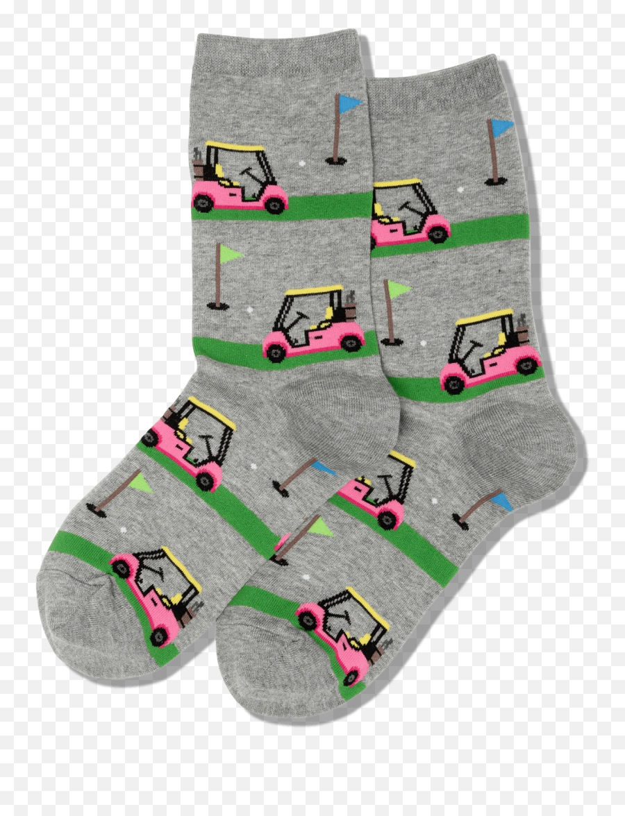 Womenu0027s Golf Cart Crew Socks - Sweatshirt Gray Sock Emoji,Golf Emoji