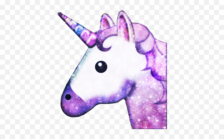 Unicorn Sticker Unicornsticker Galaxy Galaxyunicorn Emo - Unicorn Emoji Transparent Background,Emojis Galaxy