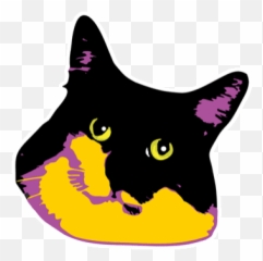 Top Her Nervous Laugh Is My Everything Stickers for Android - Black Cat Emoji