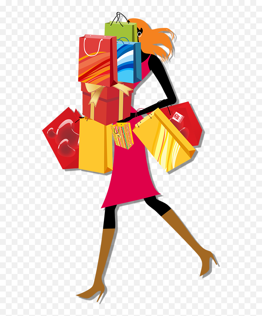 Vector Library Library Bag Woman Clip Art Urban Women - Women With Shopping Bags Clipart Emoji,Shopping Bags Emoji