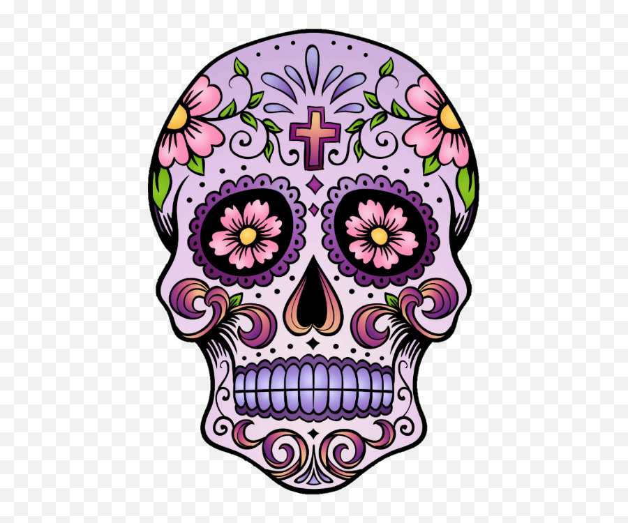 Skull Skulls Sugarskulls Sugarskull - Sugar Skull With Cross Emoji,Sugar Skull Emoji