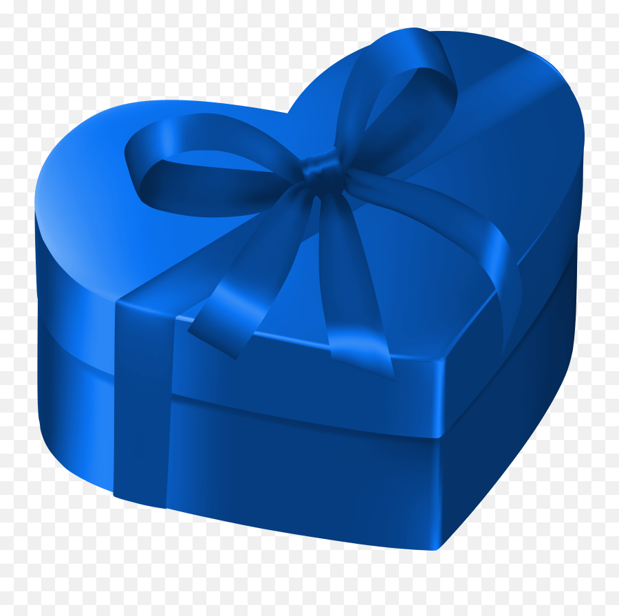 Heart Present Clipart - Blue Ribbon Gift Png Emoji,Gift Heart Emoji