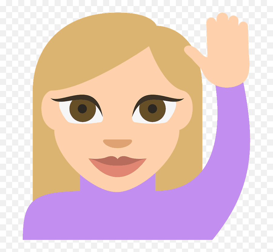 Person Raising Hand Emoji Clipart Free Download Transparent - Emoji,Eyebrow Raised Emoji