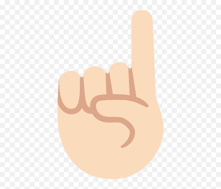 Index Pointing Up Emoji Clipart - Index Finger,Finger Up Emoji