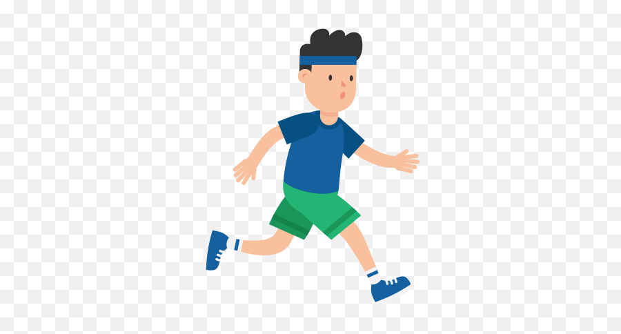 Man Jogging Cartoon - Jogging Png Emoji,Sweat Emoji Text